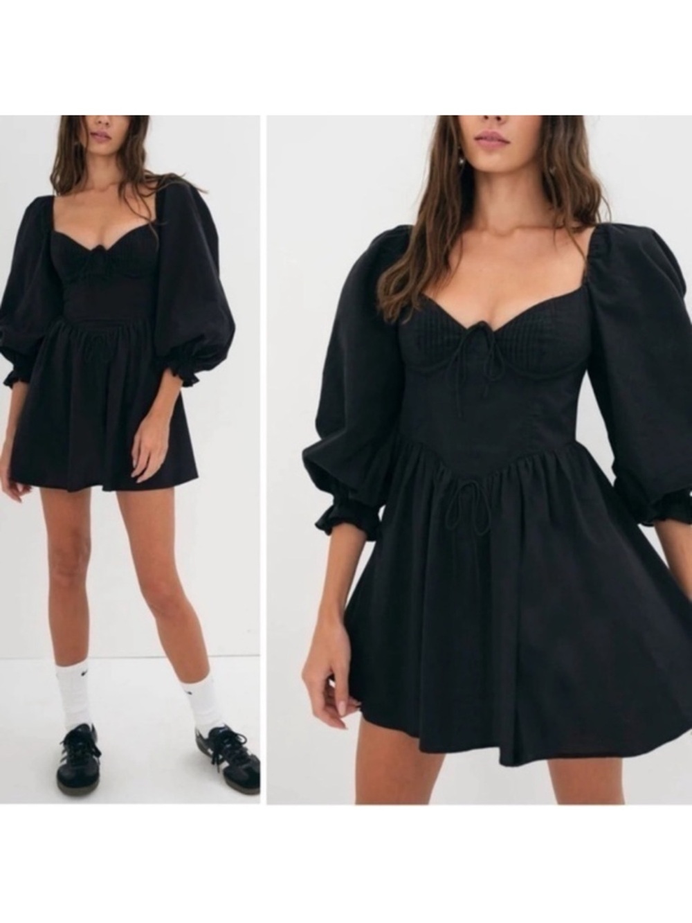For Love & Lemons Ruth Mini Dress in Black - Size XS